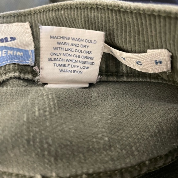 Women’s Old Navy Blue Jeans Corduroy Green Straight Leg Sz 10 Tall 32”w X 31”l - Picture 5 of 5